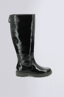 Damen Kickers Kick Deckboot Noir Vernis