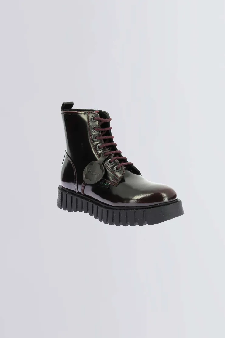 Damen Kickers Kick Facet Lackbordeaux