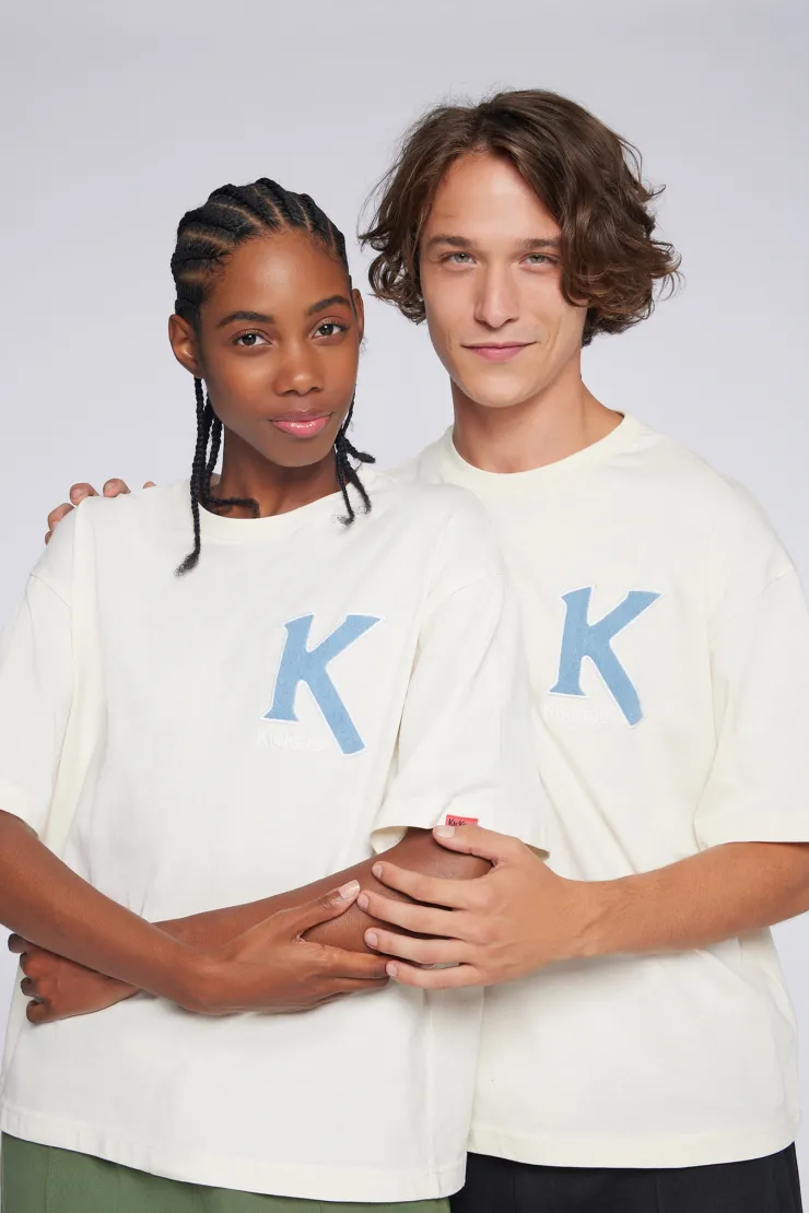 Damen Kickers Kick TShirt Écru